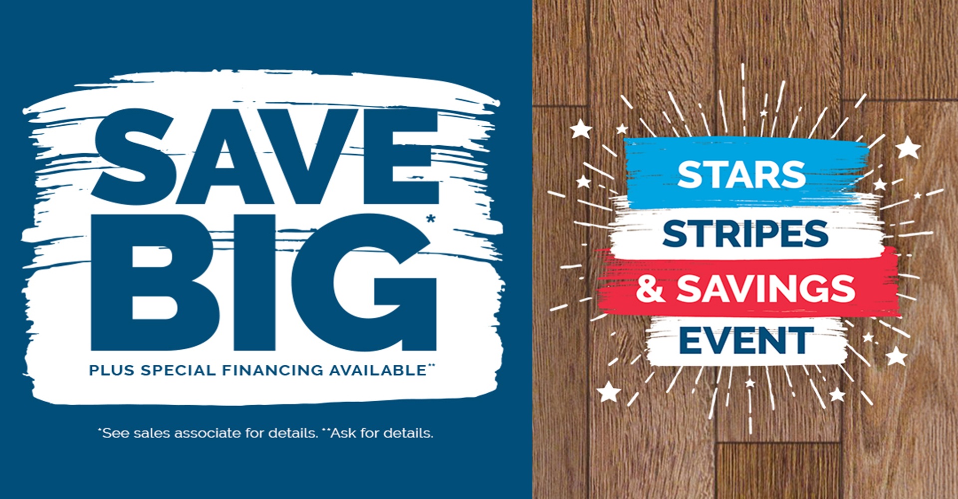 Stars Stripes & Savings Event!